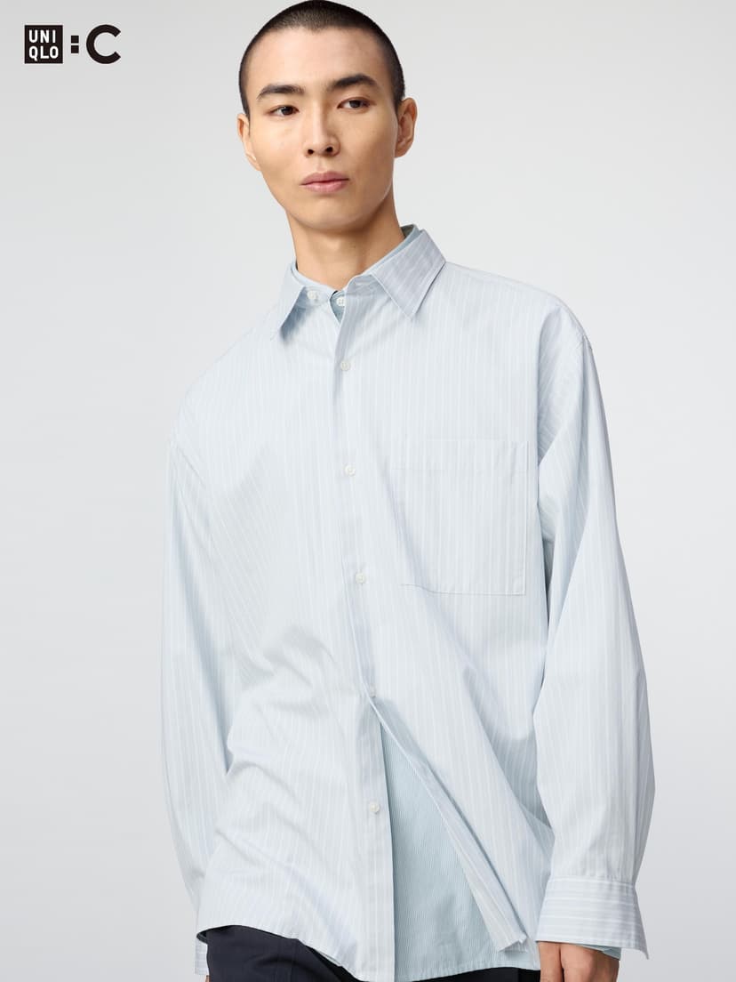 ブロードオーバーサイズシャツ/ストライプ