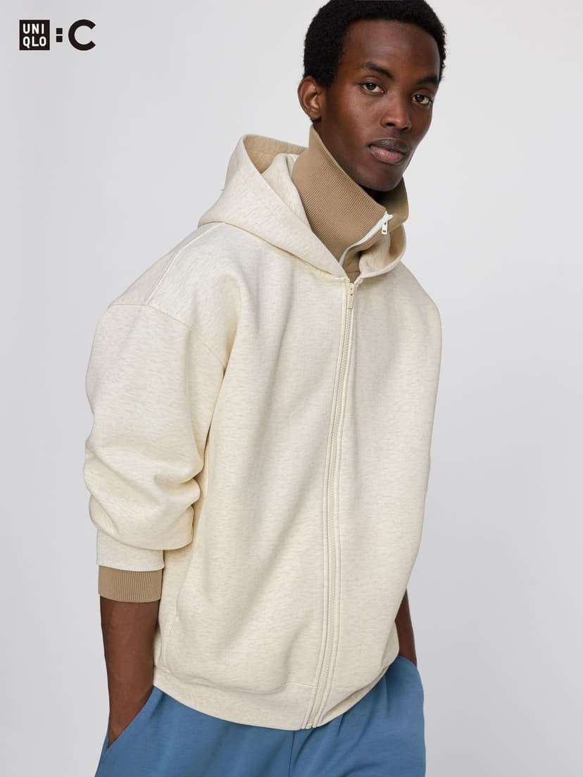 スウェットオーバーサイズフルジップパーカ
