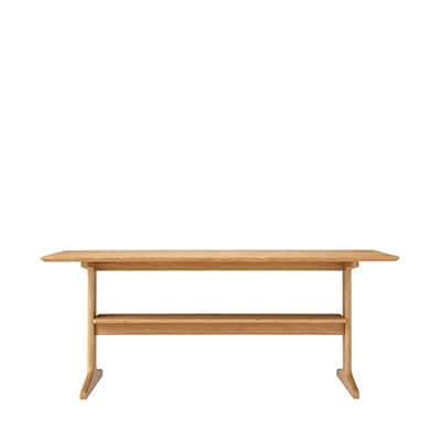 リビングでもダイニングでもつかえるテーブル・１・オーク材 幅１５０×奥行６５×高さ６０ｃｍ